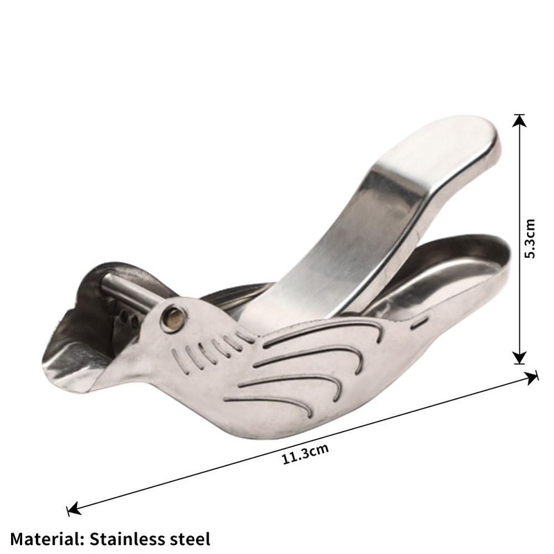 2Pcs Silver Bird Shape Lemon Juicer Stainless Steel Manual Lemon