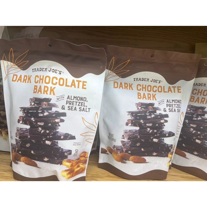 Trader Joe's 1 Trader Joe’s Dark Chocolate Bark with Almonds,