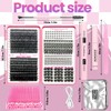 Qiveaory DIY Lash Extension Kit 584pcs Lashes Clusters with Bottom