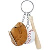 Llavero Beisbol 3 En 1 Bat, Guante Y Pelota Baseball