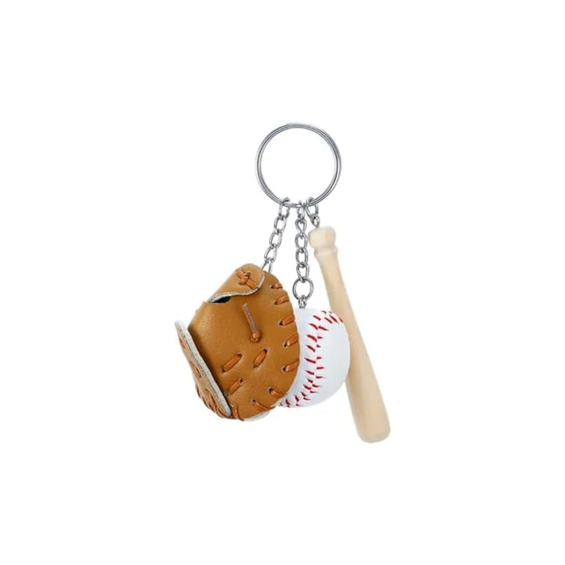 Llavero Beisbol 3 En 1 Bat, Guante Y Pelota Baseball