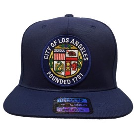 City of Los Angeles Blue White Seal Navy Snapback Hat