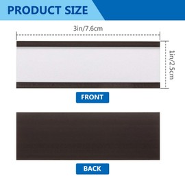Pack of 50 Magnetic Labels, 25 mm x 75 mm Magnetic Labels for Labelling, Magnetic Strips Writeable, Label Holder, Removable Name Badges, Magnetic for Refrigerators and Whiteboards