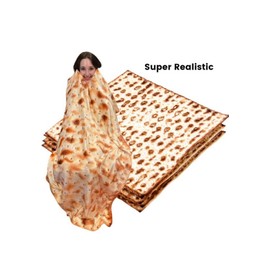 KosherCrazy Throw Blanket, Novelty Jewish Blanket Funny, Comfortable, Soft and Cozy for Adult or Children (Passover Matzah)