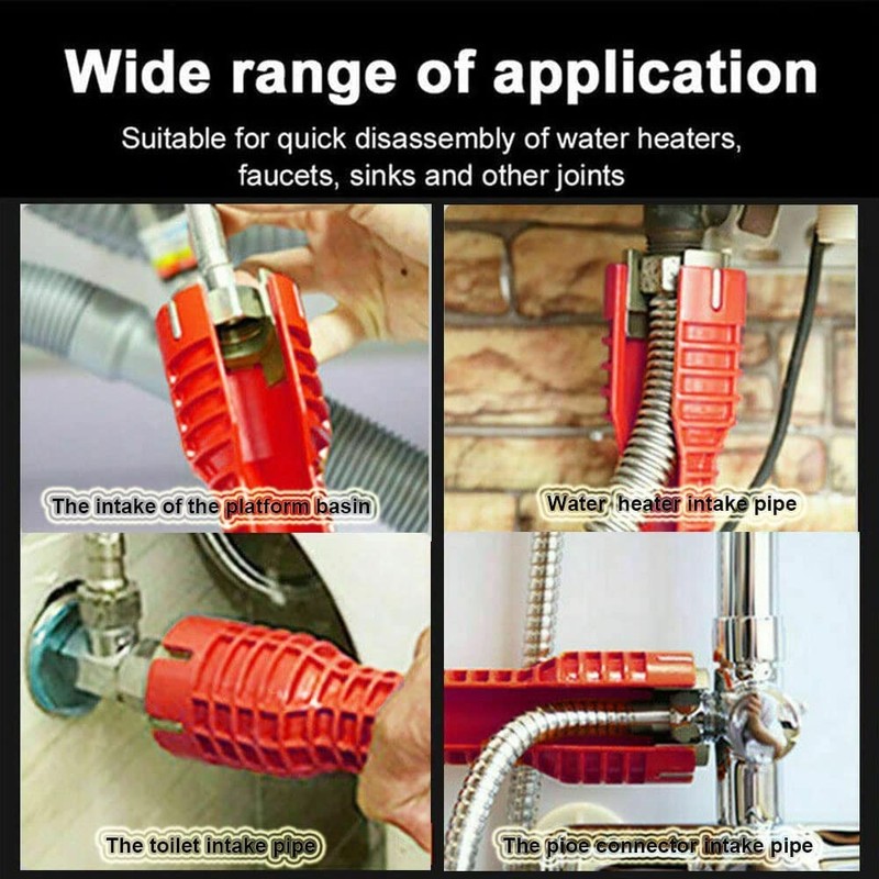8-in-1 Tap Pipe Wrench, Installer Tool Pipe Wrench, Sink Faucet