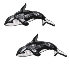 Orca Killer Whale Embroidered Iron on Patches