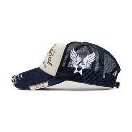 Avilex Cap, Large Size, Big Size, Hat, Mesh Cap, Men's, American Original, Popular, Trend (Indigo)