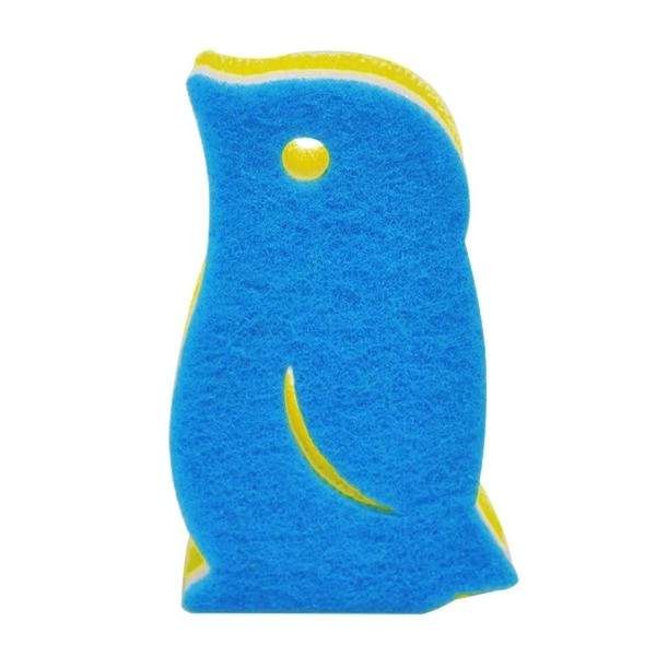 Marna K266B Penguin Sponge (Sponge, Dishwashing/Blue), 3-Layer Construction, Kitchen Sponge (Perfect for Smiths and Grooves), Dish Sponge