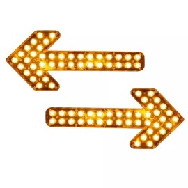 중장비 지시등 방향 차량 화살표 건설 LED 경광등 방향등 [Q. 35c 24 볼트 투명 싱글] Heavy Equipment Indicator Direction Vehicle Arrow Construction LED Flashing Light Direction Light [Q. 35c 24 Volt Transparent Single]