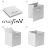 Casafield Set of 6 Collapsible Fabric Cube Storage Bins, White