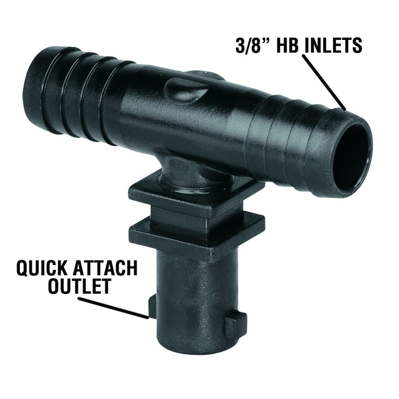 Valley Industries Polypropylene Tee Nozzle Body - 3/8" HB