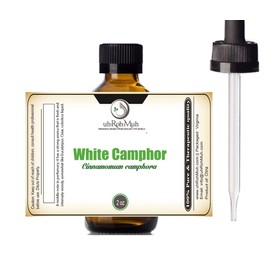 Camphor Essential Oil || White || Pure & Unadulterated || Therapeutic Quality || China (2oz)