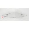 BSM Marketing SET OF 2 Wall Mounted Floating Acrylic Corner