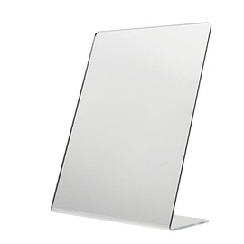 Marketing Holders 8”W x 10”H Mirror Slant Back Counter Top Jewelry Hair Travel Weddings Acrylic Animal Baby Makeup Speech Therapy Reflection Value Pack of 12