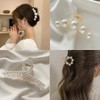 Mehayi 4 PCS Large Pearl Hair Claw Clips for Women