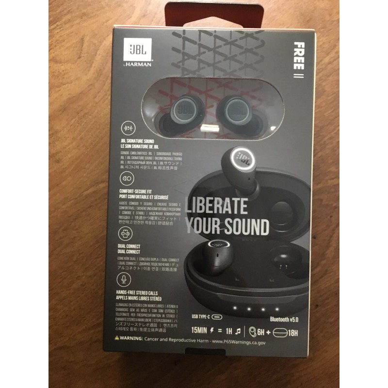 JBL Free ll -True Wireless Bluetooth earbuds Black New