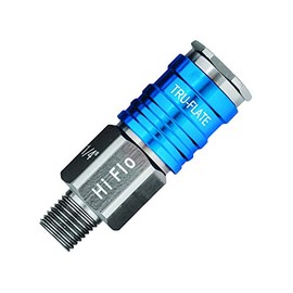Plews & Edelmann Tru-Flate 13-925 1/4" Body, T6 Aluminum 'Hi Flo' Male Coupler
