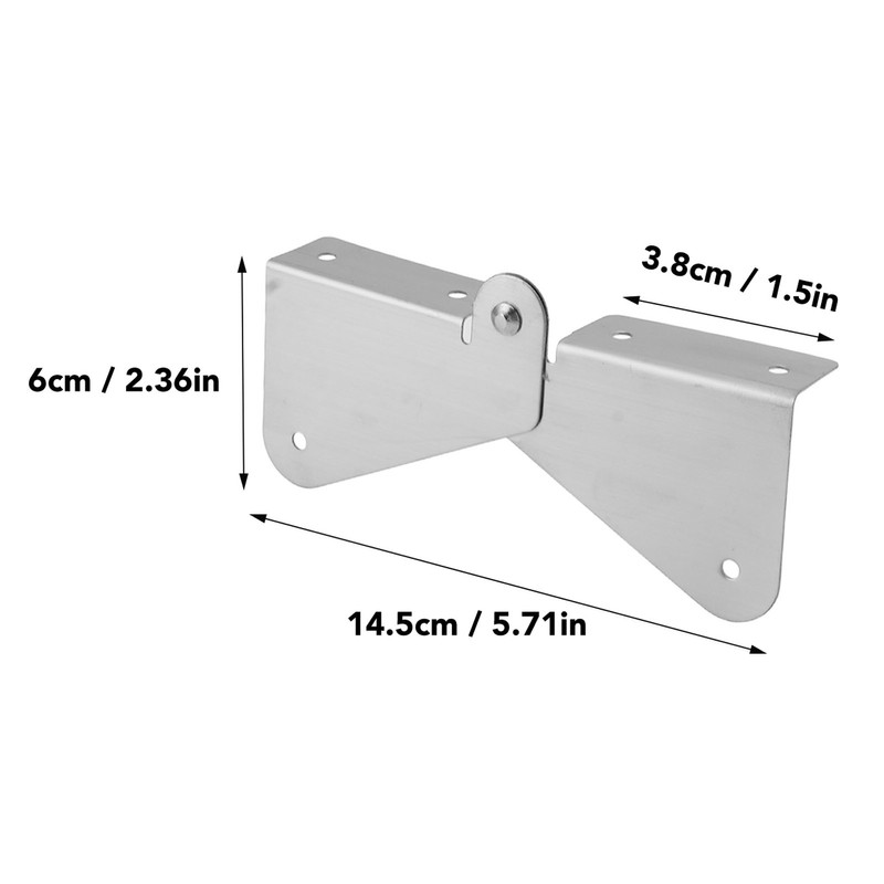 4PCS Gutter Downspout Extension Hinge Stainless Steel Flip Up Hinge