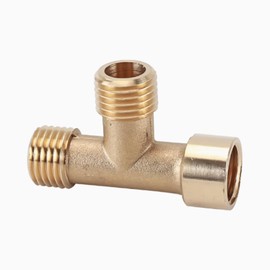 MOUMOUTEN Brass Pipe Fittings, M14*1.5 (Female Male Male) 3 T-Piece Special Thread Connector for Agricultural Equipment, Brass Coarse Grain Adapter Set for and Household Irrigation