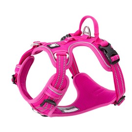 TRUE LOVE Dog Harness No Pull Nylon Reflective Pet Harness Adjustable Comfortable Control Step-in Brilliant Colors Truelove TLH56512 XS Fuchsia