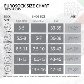 Eurosock Junior Supreme Socks, Black, XXXX-Small