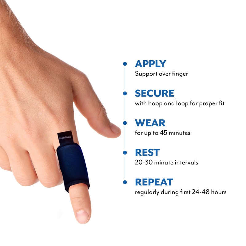 Polar Ice Brownmed Finger Sleeve - Finger Compression Sleeve for