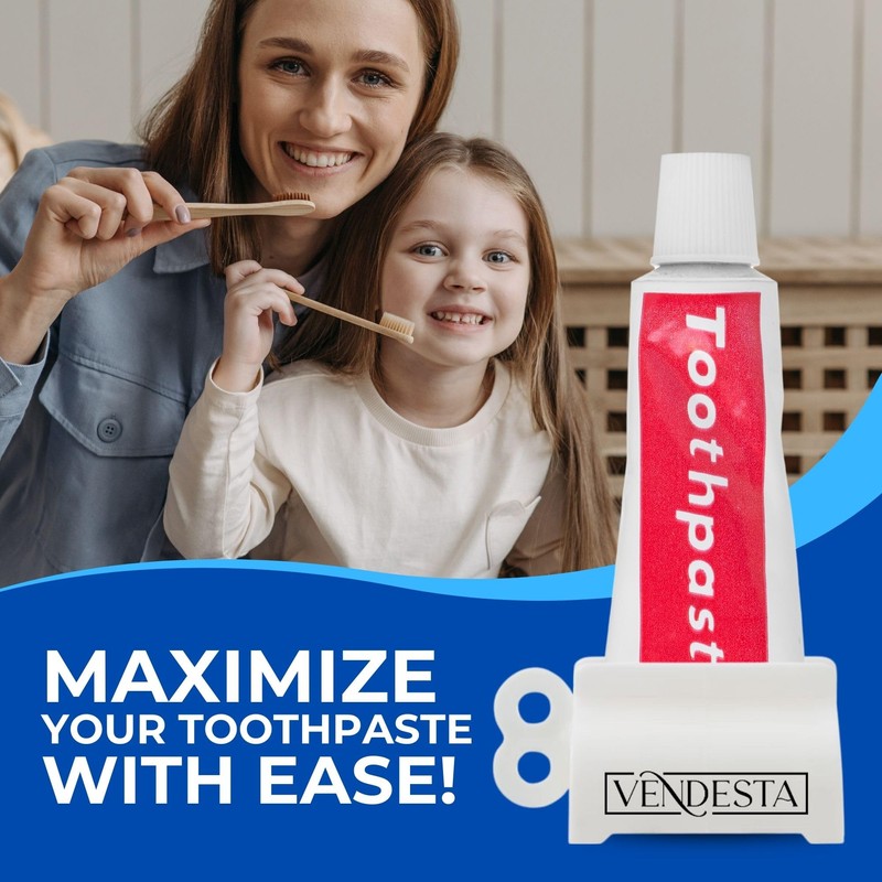 Rolling Toothpaste Squeezer by VenDesta: Refillable Toothpaste Tube Roller –