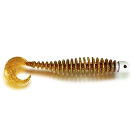 Black Cat Premium Curly Worm Rubber Fish with Slats Fishing Lure for Catfish Fishing Spin Fishing Motor Oil 17 cm