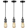 Biqing 3PCS Vintage Pendant Lighting Ceiling Rose Lamp Fitting E27