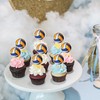 30 piezas de adornos de voleibol para cupcakes de doble