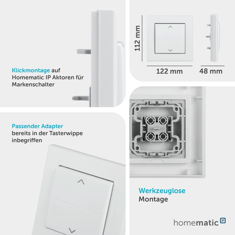 Homematic IP Rocker Switch for Brand Switches - with Arrows