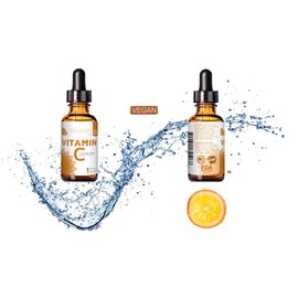 Secret Essentials 100% Vitamin C Serum, Vegan, Pure Vitamin C Serum, Hyaluron, Facial Cleansing Anti-Ageing Serum, Pure Aloe Vera, MSM, Jojoba Oil, Vitamin E, Premium Quality