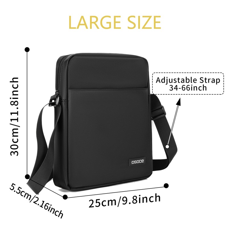 OSOCE Small Crossbody Messenger Bag For Men，Women Water Resistant Shoulder