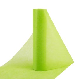 30 cm x 25 m Non-Woven Table Runner Wedding Table Runner Roll Christening Tulle Ribbon Non-Woven Table Runner Birthday for Wedding (Light Green)
