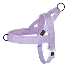 Didog No Pull Dog Harness with Breathable Mesh Padded, Quick Fit & Easy on Dog Vest Harness for Small Medium Large Dogs Training Walking(Purple,L)