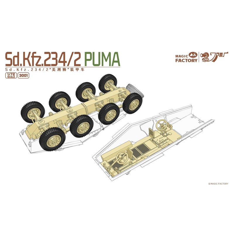 Magic Factory MGF3001 1/72 Germany Sd.Kfz.234/2 Puma Plastic Model