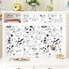 EPPKILY Black and White Dog Wallpaper Peel and Stick White