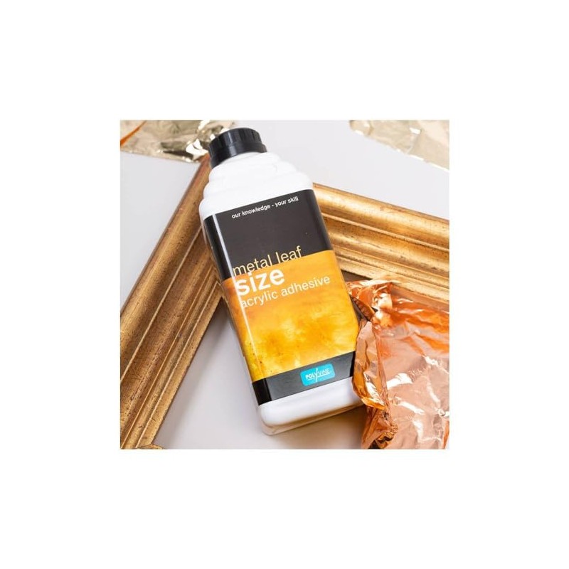 Polyvine Metal Leaf Size 16-Ounce (500ml) Gold & Metal Acrylic