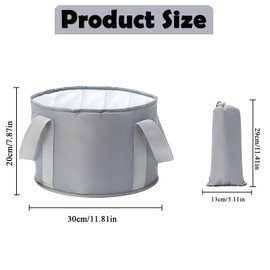 ZKFSIE Collapsible Foot Bath Bowl, Foot Bowl Portable, Space-Saving Soak Basin for Relaxation at Home, Travel Includes Storage Bag Ideal for Busy Professionals, Travelers & Small Spaces ﻿