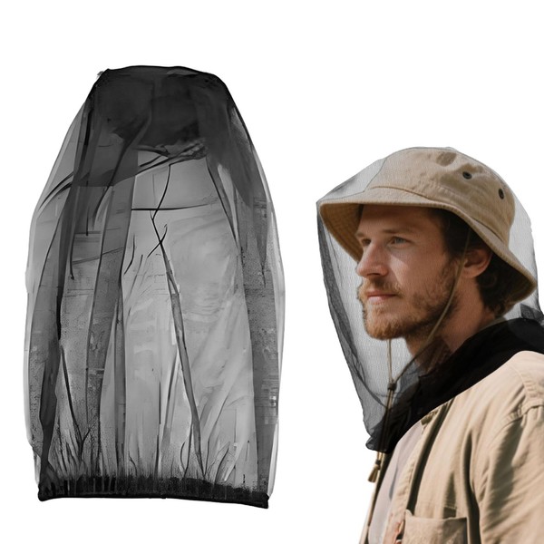 Moskitonetz Kopf 2 Pack,Mückenschutz Kleidung,Imkerhut,Hut Mit Moskitonetz,Mosquito Kopf-Kescher Gesichts-Ineinander Greifen,Extrafeinen