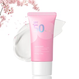 ARCHIDATE Gesichts-Sonnencreme SPF 50 - Sonnencreme für Gesicht und Korper - feuchtigkeitsspendender Sonnenschutz - Kirschblüte Schutzschicht Sunscreen - Wasserfest Feuchtigkeitscreme Sunblocker