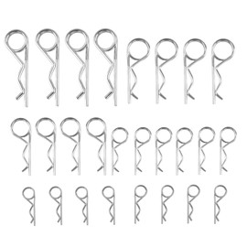 26 Stück Federstecker Doppelt Federsplinte R Splinte Sortiment M2.5-M5 Edelstahl Verzinkte Sicherungssplinte 5 Größen R Clips Set Auto, Motor, Werkstätten, Rohrleitungen und Reparatur