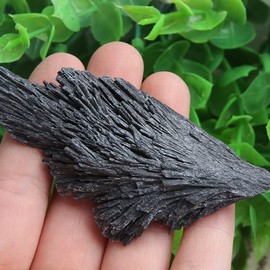 Acxico 2Pcs 20g Black Kyanite Crystal - Bulk Crystal Natural Kyanite Blades - Black Kyanite