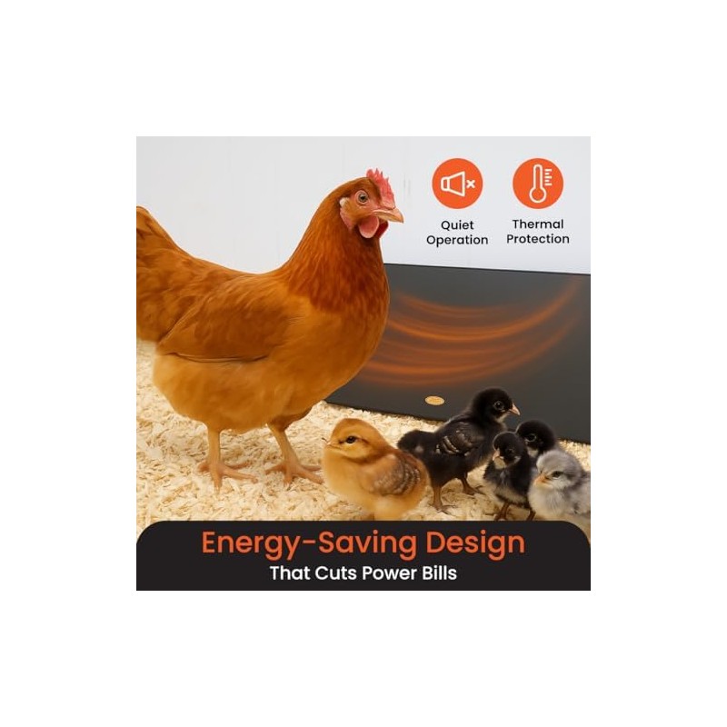 Cozy Products Cozy Coop, Chicken Coop Heater, Flat-Panel Radiant Heater