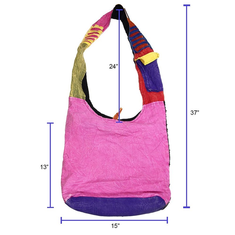 Bohemian Hippie Crossbody Shoulder Bag Sling Cotton Handmade Variety Patterns