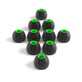 Silicone Replacement Earbud Tips, Noise Isolation in-Ear Buds - 10 Pack (Medium)