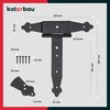 KOTARBAU® Cross Hinges 200 mm Shutter Hinge Hinge Band Plate
