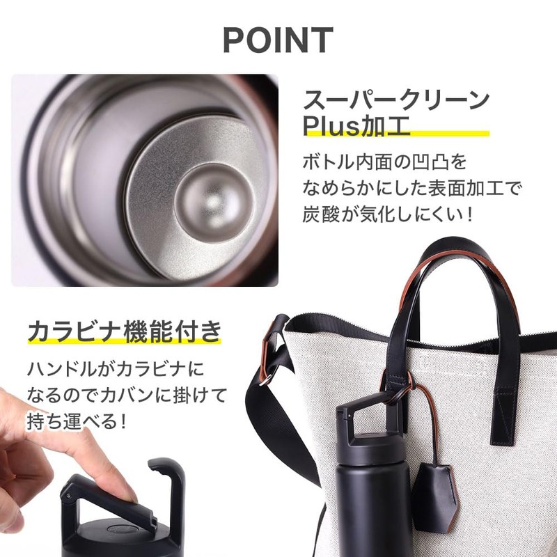 SUGGEST Carbonated Vacuum Stainless Steel Bottle, Cold Insulation, Choose from