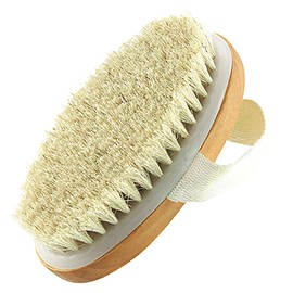 BingDi Bath Horse Hair Body Brush 100% Horse Hair No Handle Easy Wash Hands Feet Skin Beauty for Women (White)