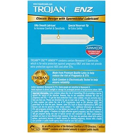 Condón Trojan Enz espermicida, TJ93252, 12 unidades, 1, 1